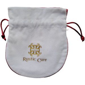 Rustic Cuff White Jewelry Pouch